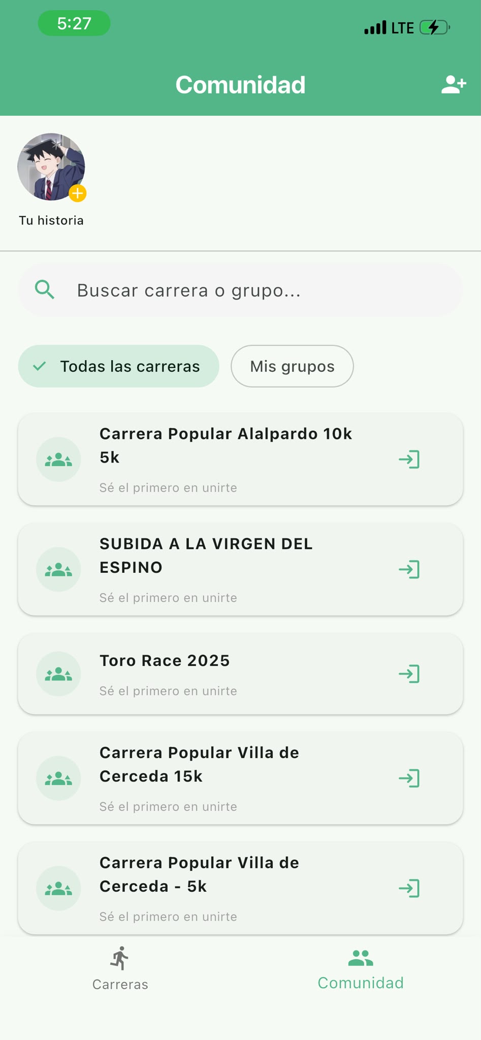 Comunidad por Carrera