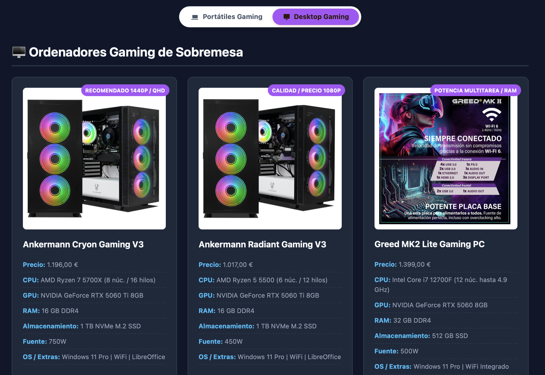 Configuraciones PC Master Race