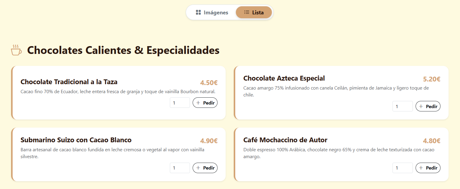 Panel de Control para Cocina y Meseros lista
